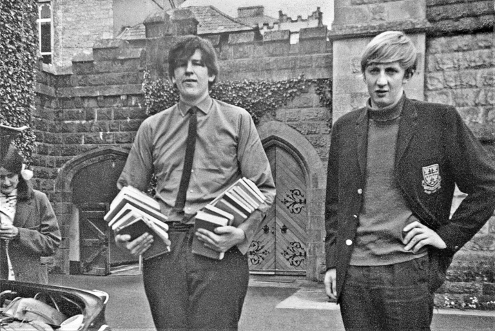 Figure 7: The authors last day in Clongowes with his lifelong pal, Larry
Doyle, helping to pack the authors books